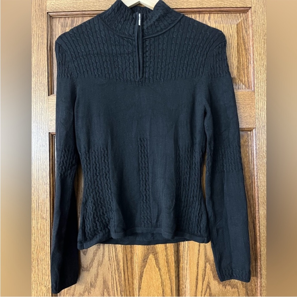 NILS Vintage Half Zip Sportswear Sweater | Black | Size S